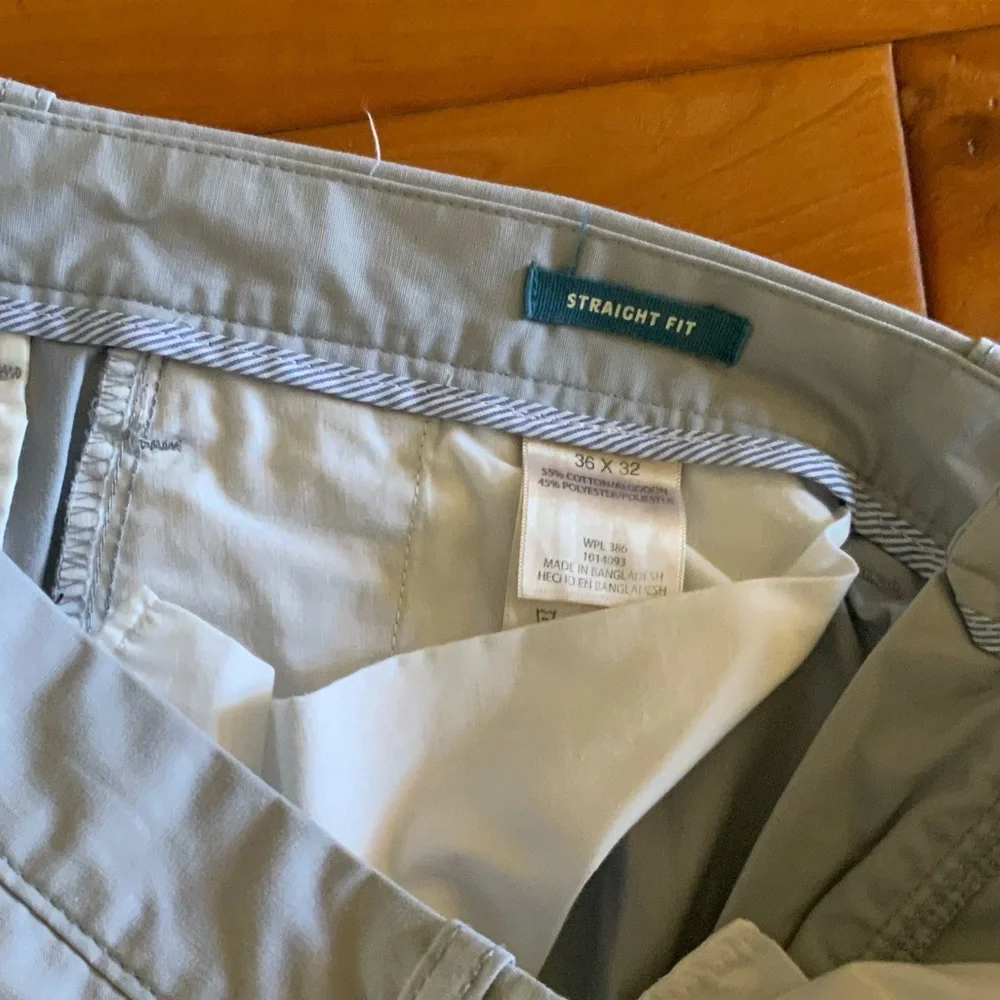 Haggar gray straight fit chino pants size 36 x 32